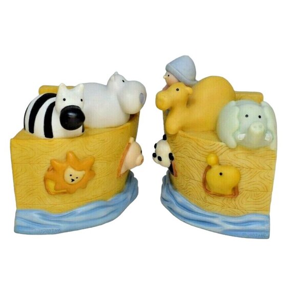 Lil Noah by Cheri Lane Vintage 2003 Animal Ark Resin Bookends - Picture 2 of 5